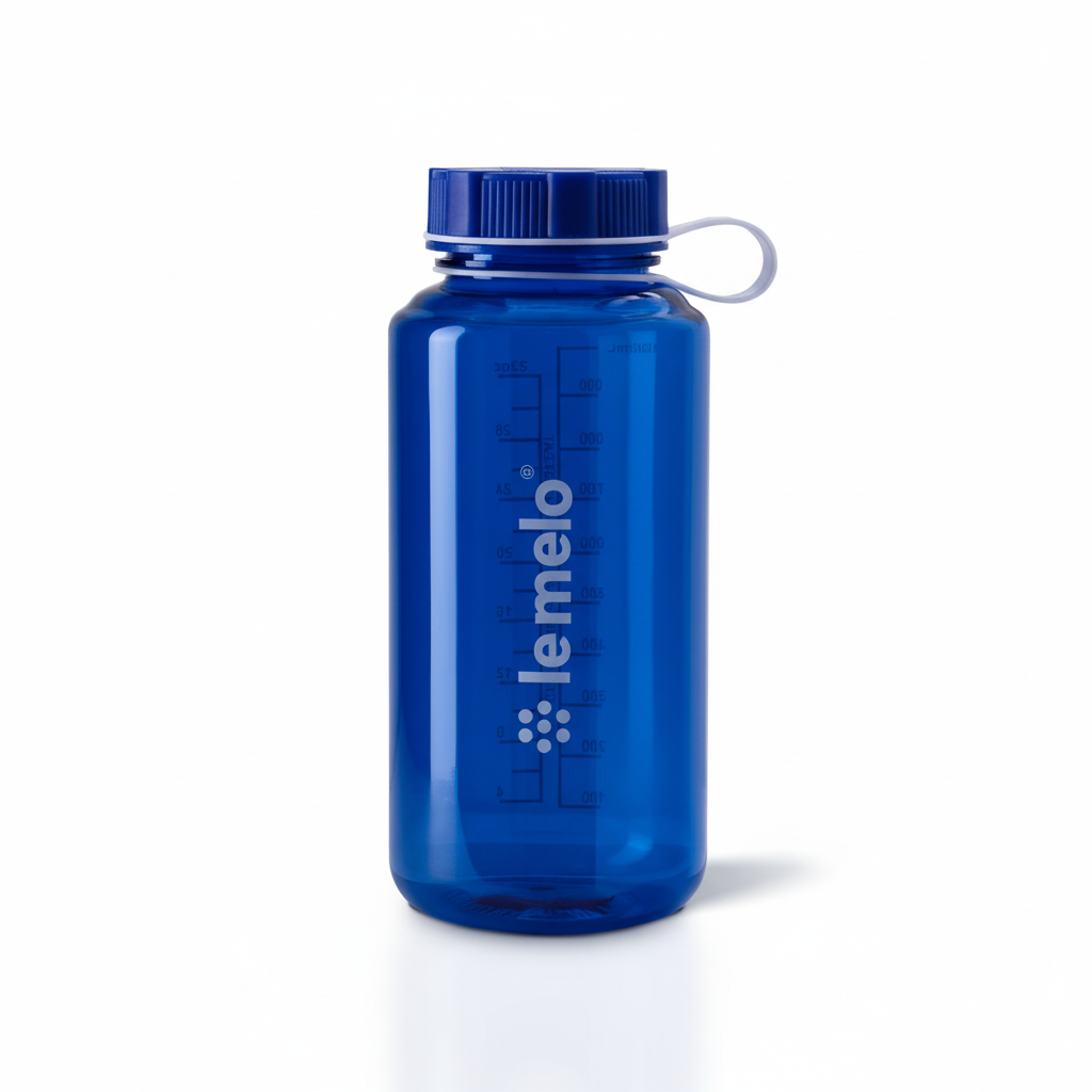 le melo BLUE 1.000ml Flasche mit großer Öffnung