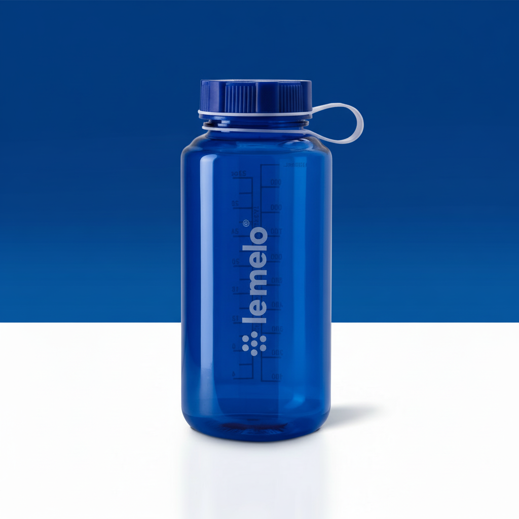 le melo BLUE 1.000ml Flasche mit großer Öffnung