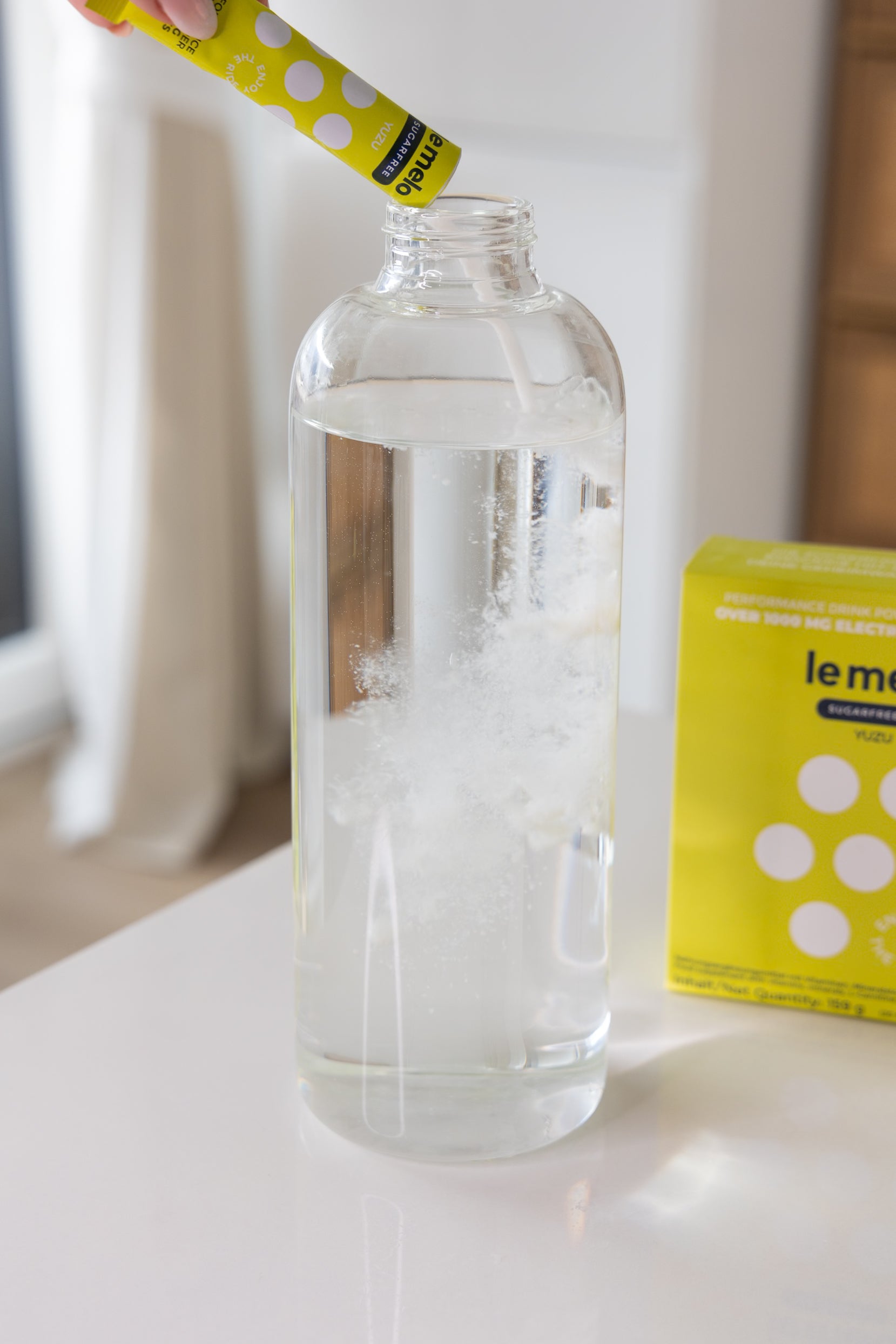 Mit 500-700ml Wasser mischen. Fertig.